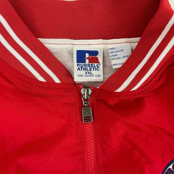 Russell Athletic Boston Red Sox Pullover Windbreaker Jacket Vtg 90s MLB 2XL - Picture 6 of 6